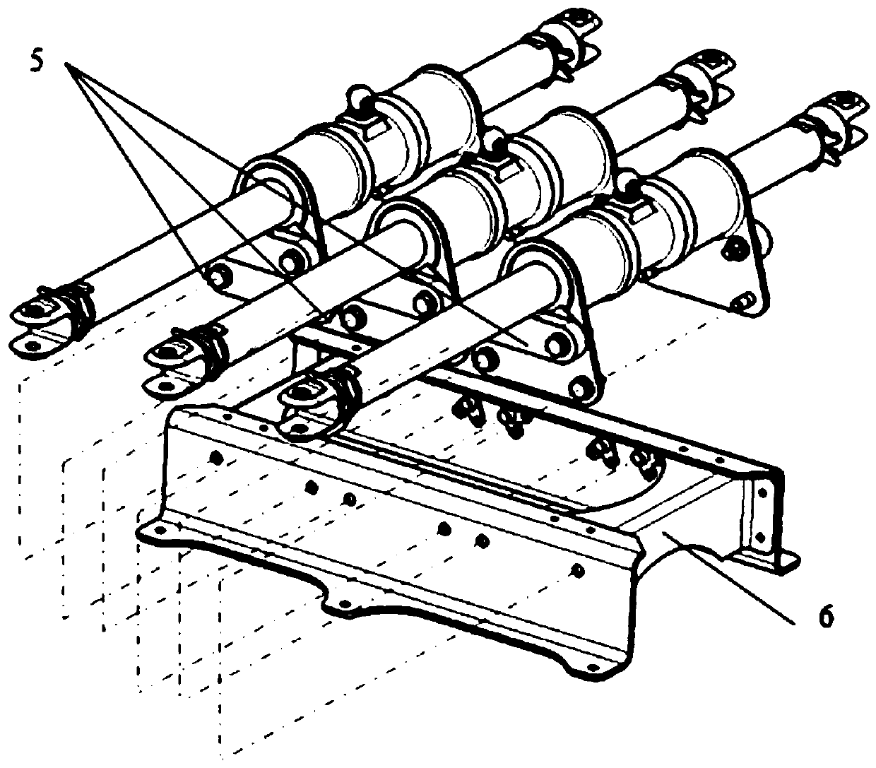 Pull rod guiding mechanism for controlling over flight of helicopter