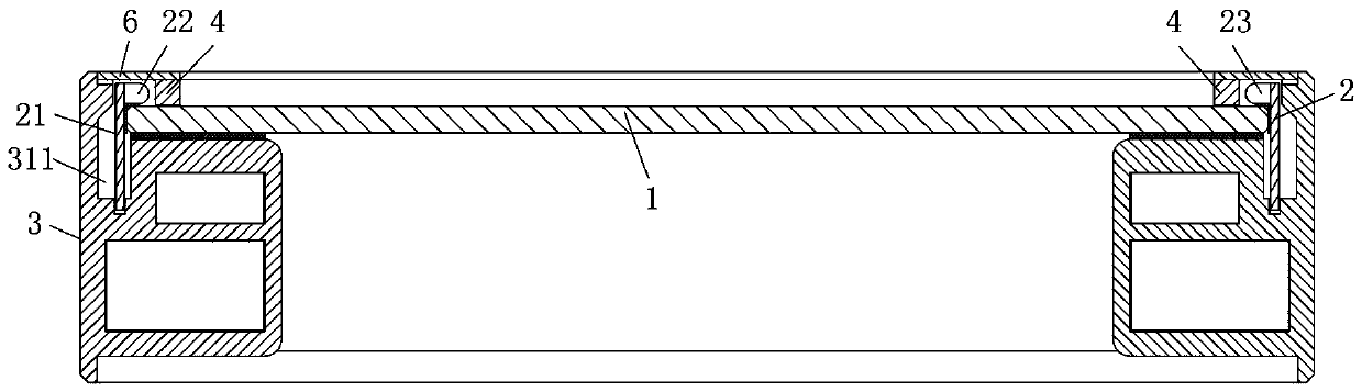 Infrared touch glass mounting structure, touch precision adjusting method and application