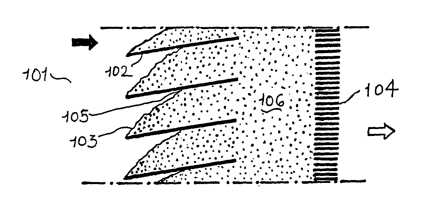 Method and apparatus for renewing gas-entry faces of a panel for gas and granular material contacting