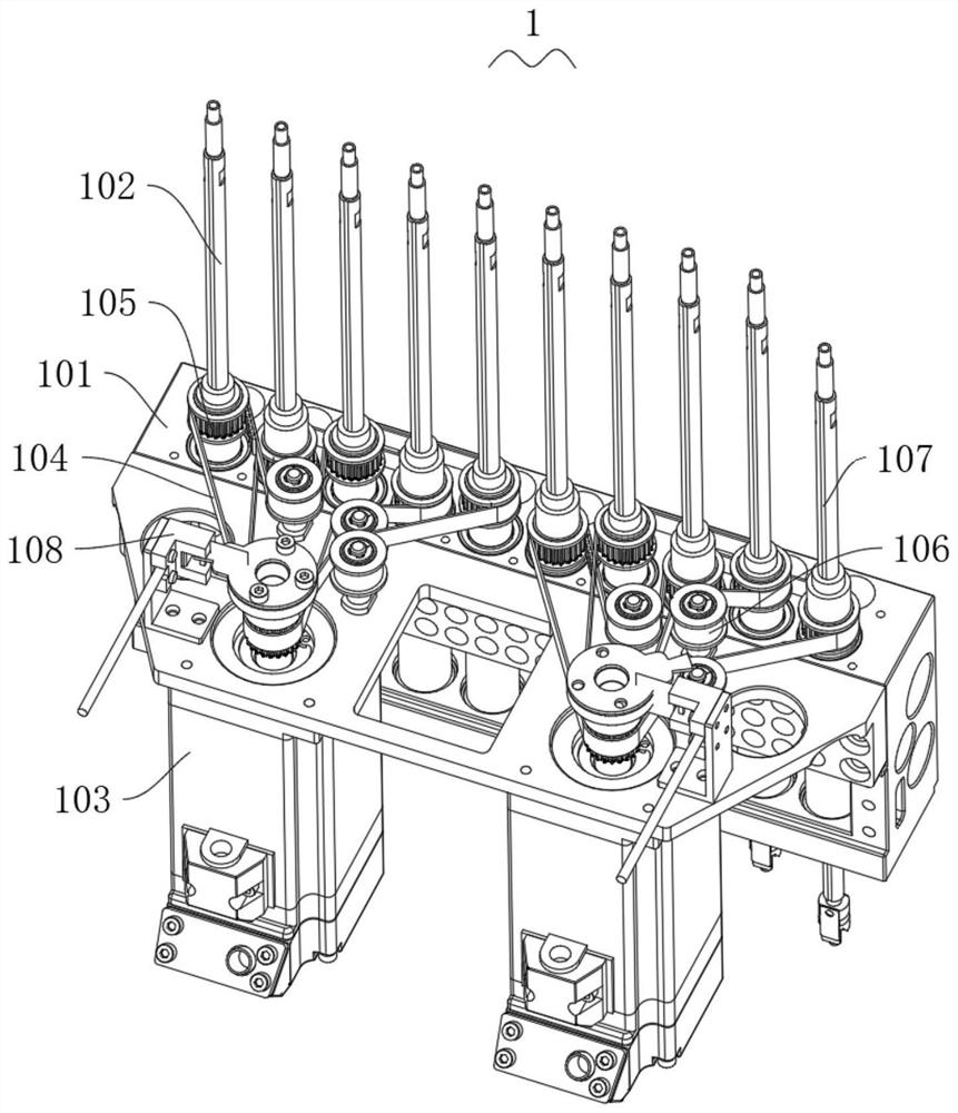 Mounting head assembly, chip mounter and chip mounting method