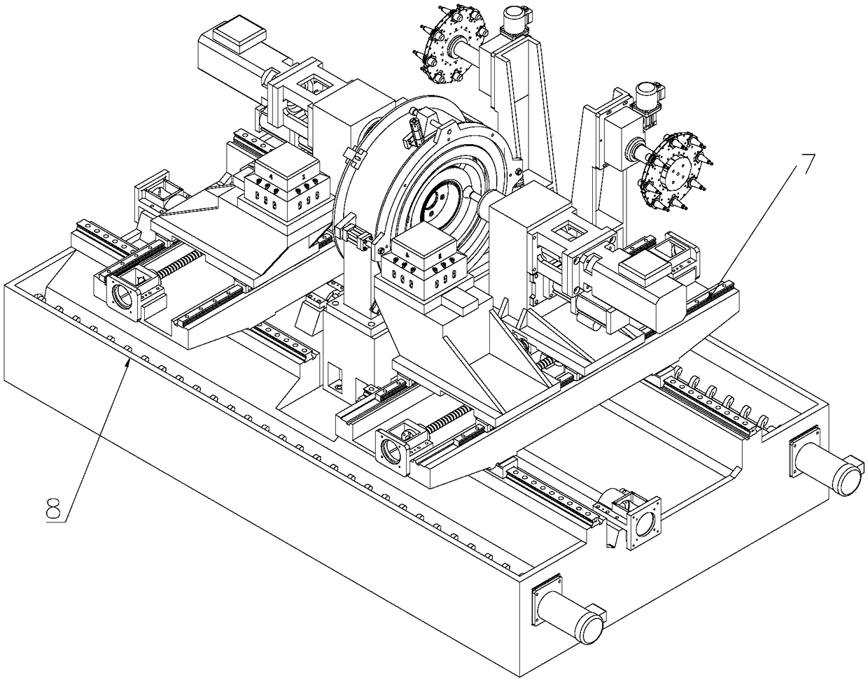 A special CNC machine tool for machining brake discs