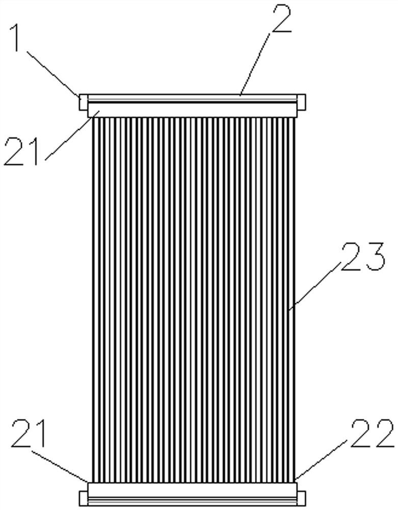 A laminar flow hollow fiber filter membrane