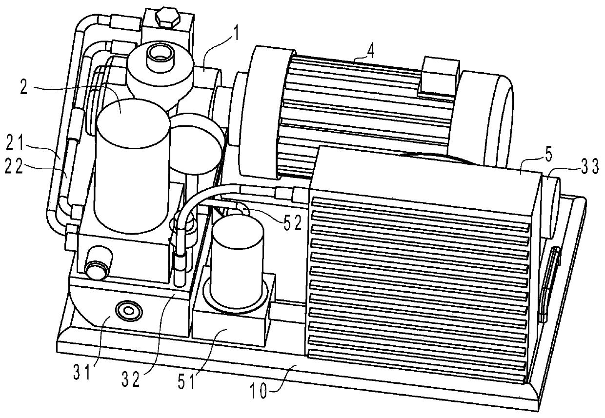 Air compressor oil and gas filter structure and screw air compressor with the filter structure