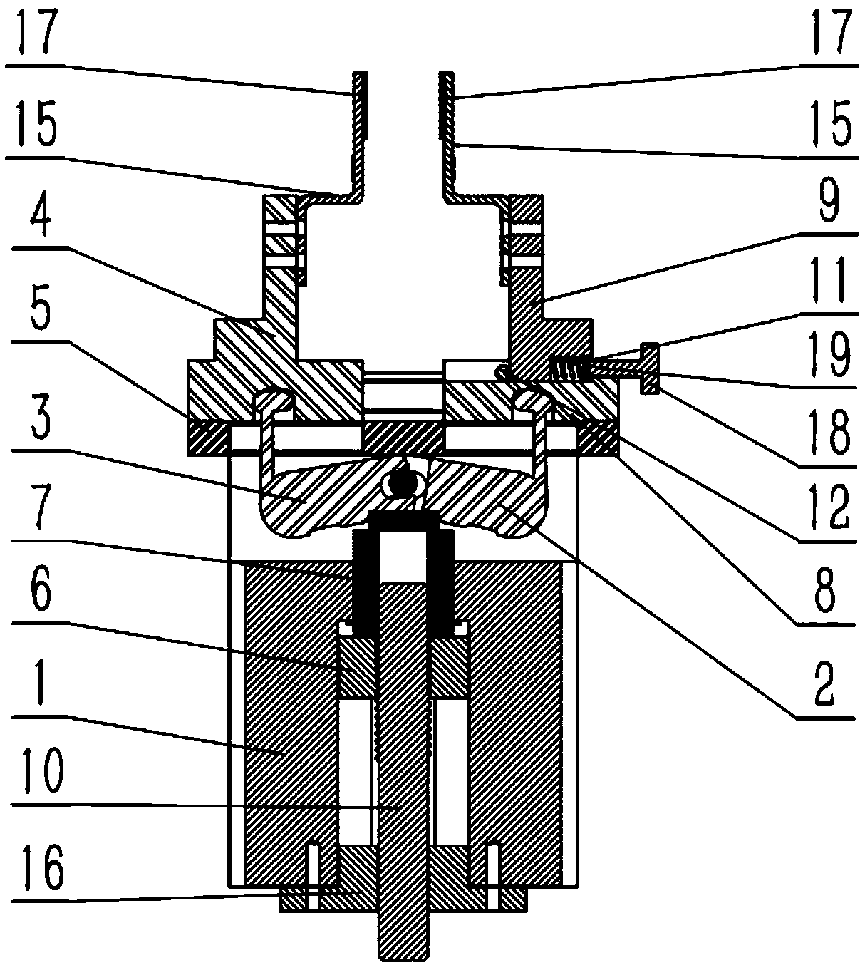 A parallel clamping device for clamping small parts