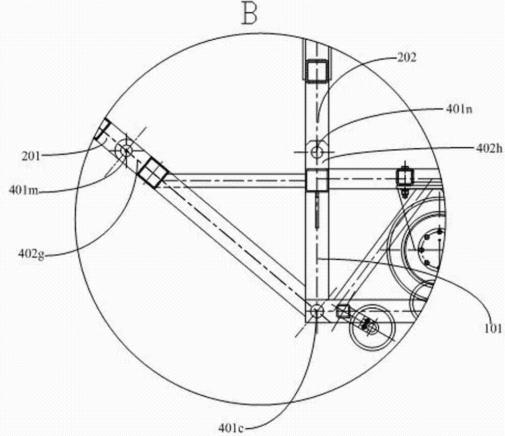 Automatic folding and unfolding mechanism of folding arm of crane and folding and unfolding method of mechanism