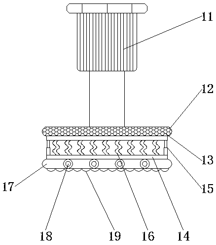 Bearing protection frame used for underwater robot and suitable for many terrains