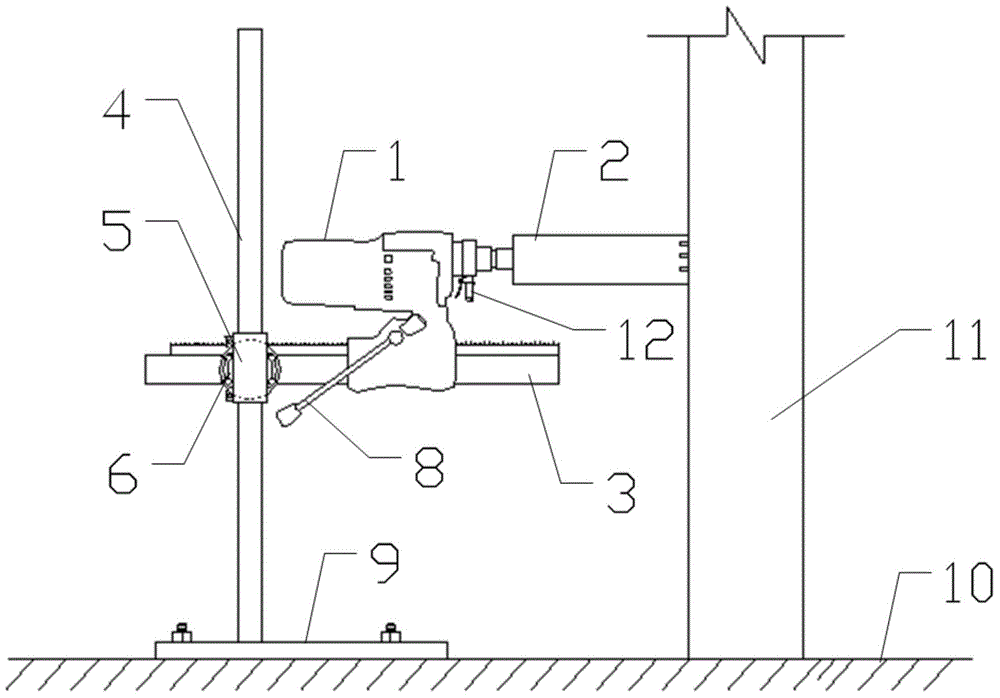 Existing concrete continuous core taking apparatus