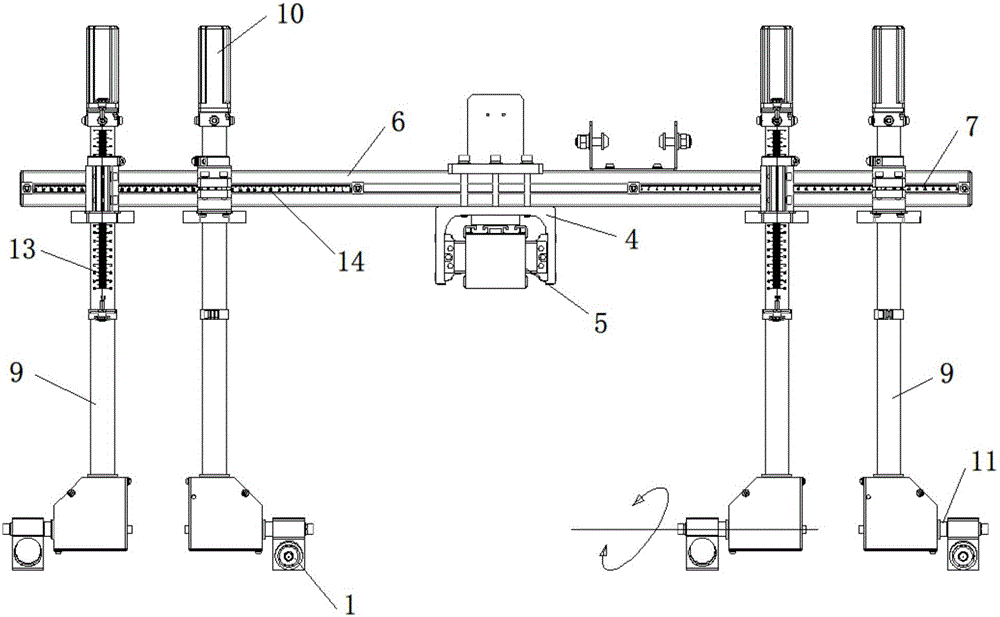 Automatic angle adjusting system for spray guns