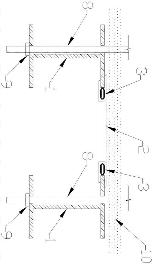 H-shaped steel foundation pit support device with grouting small conduit resisting soil lateral pressure
