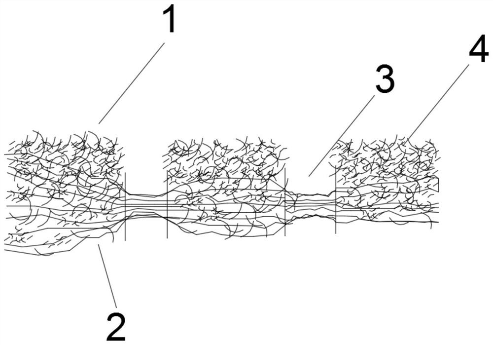 Inclined net forming online spun-bonded spunlace composite non-woven fabric and preparation method thereof