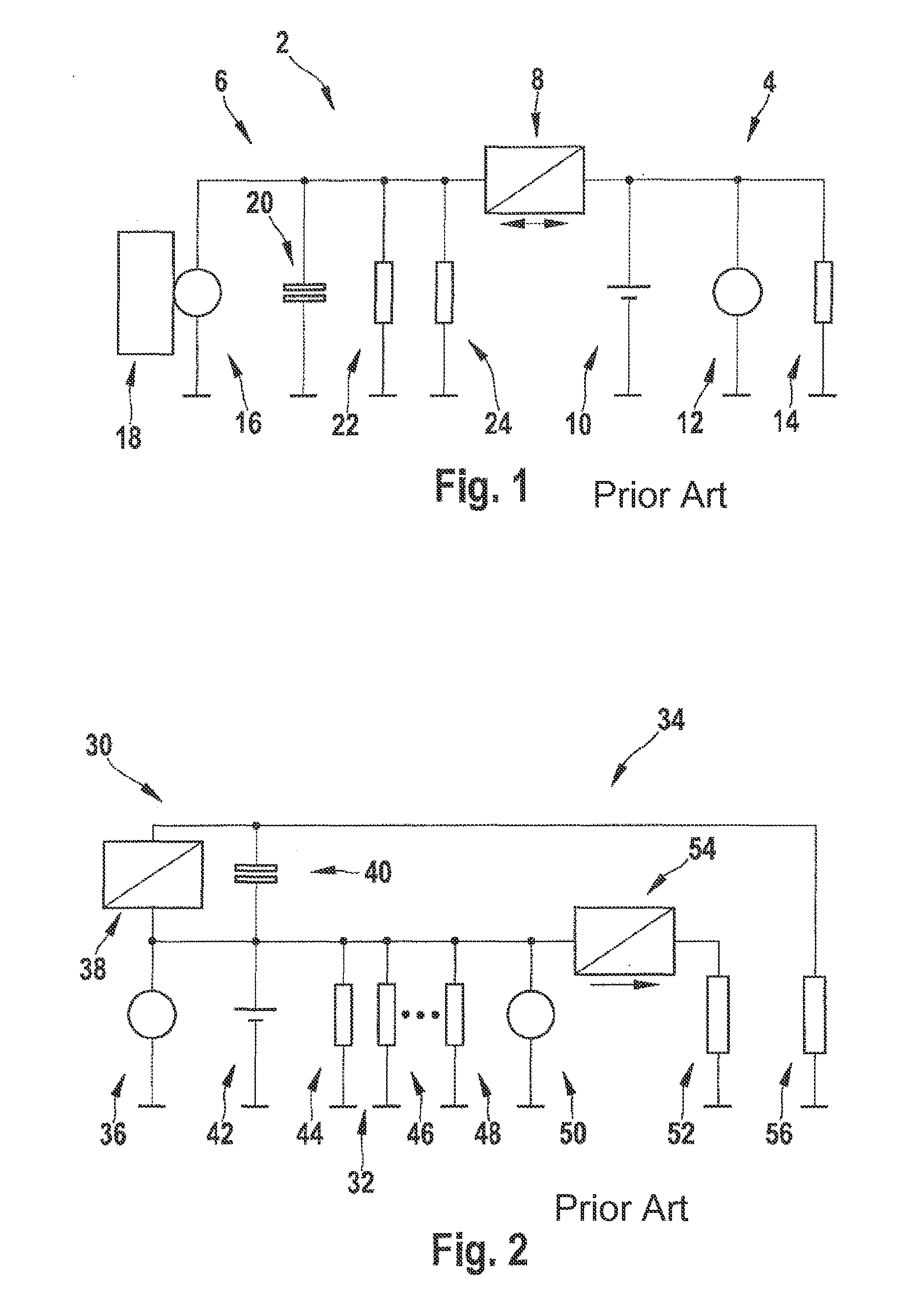 Circuit system for redistribution of electrical energy in a vehicle