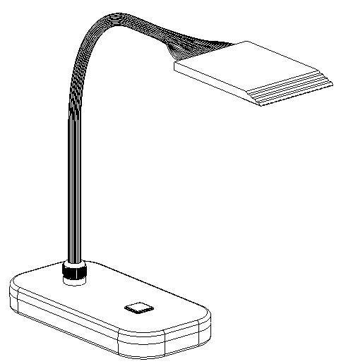 LED (Light Emitting Diode) table lamp based on twice optical light distribution based on light propagation assembly