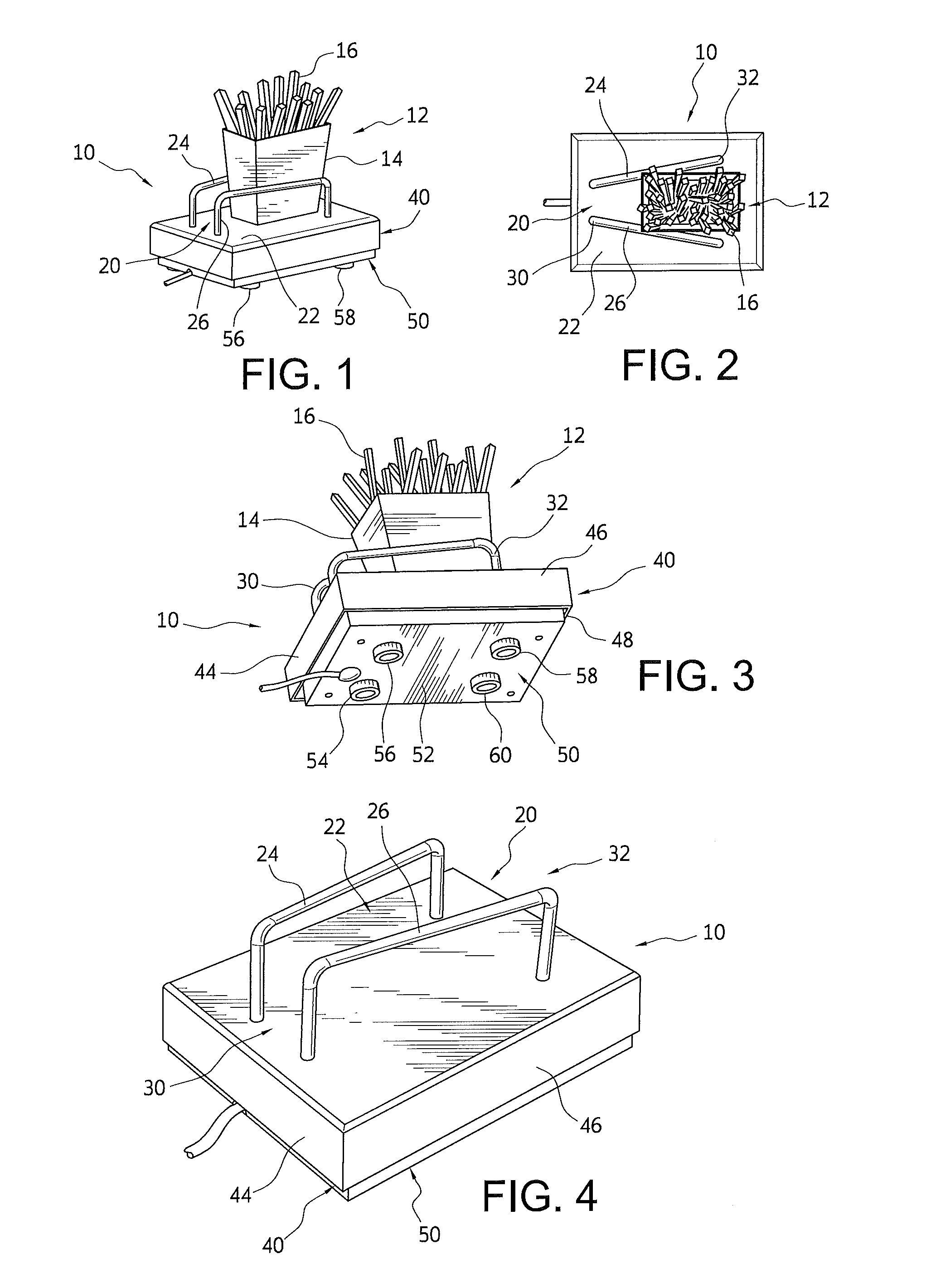 Cup-Holding Repositionable Food Scale Weight Sensing System, Fry Ribbon Bridge Assembly And Method