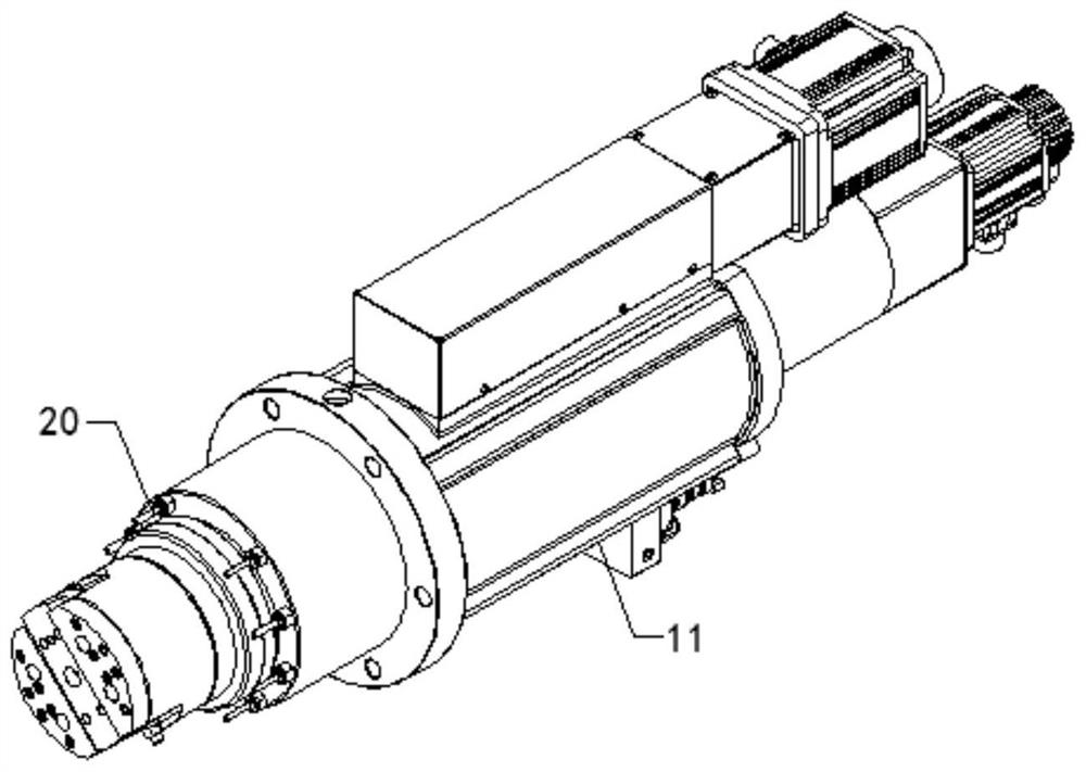 Multifunctional telescopic servo waterwheel electric spindle