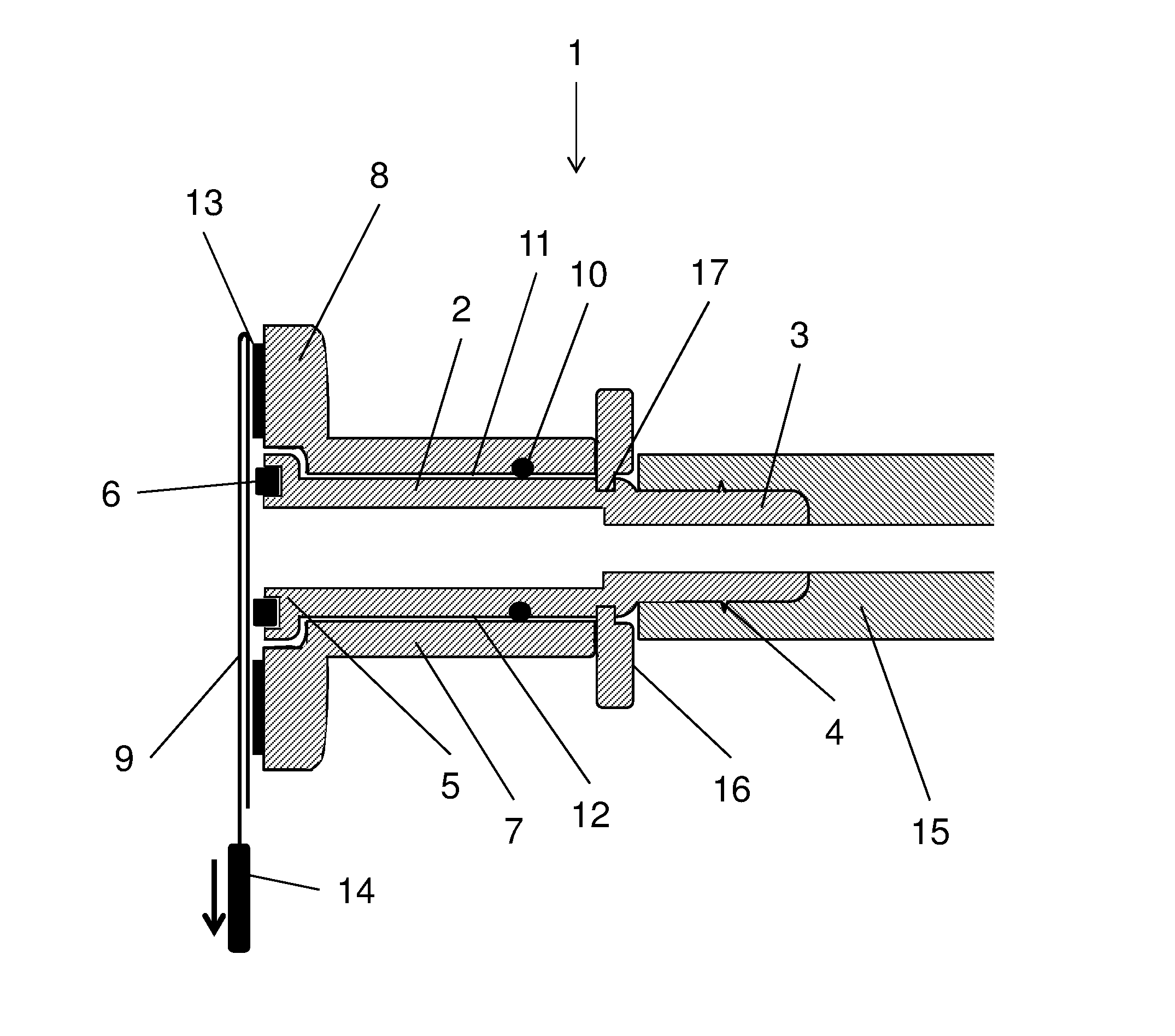 Connector for aseptic connection
