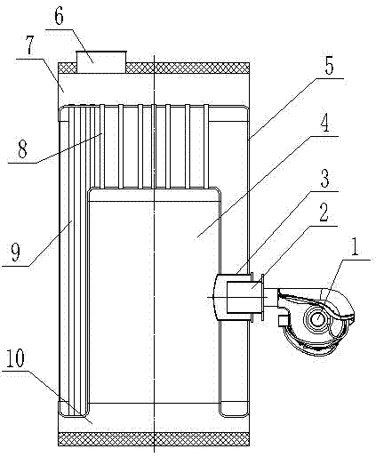 Side-blowing type vertical gas boiler