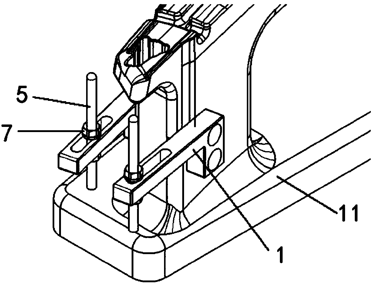 Leather nail-hanging structure for door panel