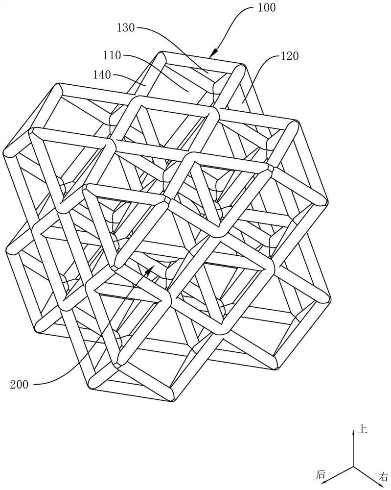 Tetradecahedron-based gradient porous bone induction structure