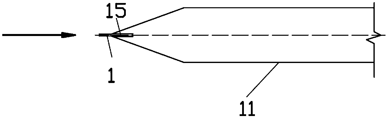 Eddy current generating device for controlling lateral force of large-incidence-angle slender body