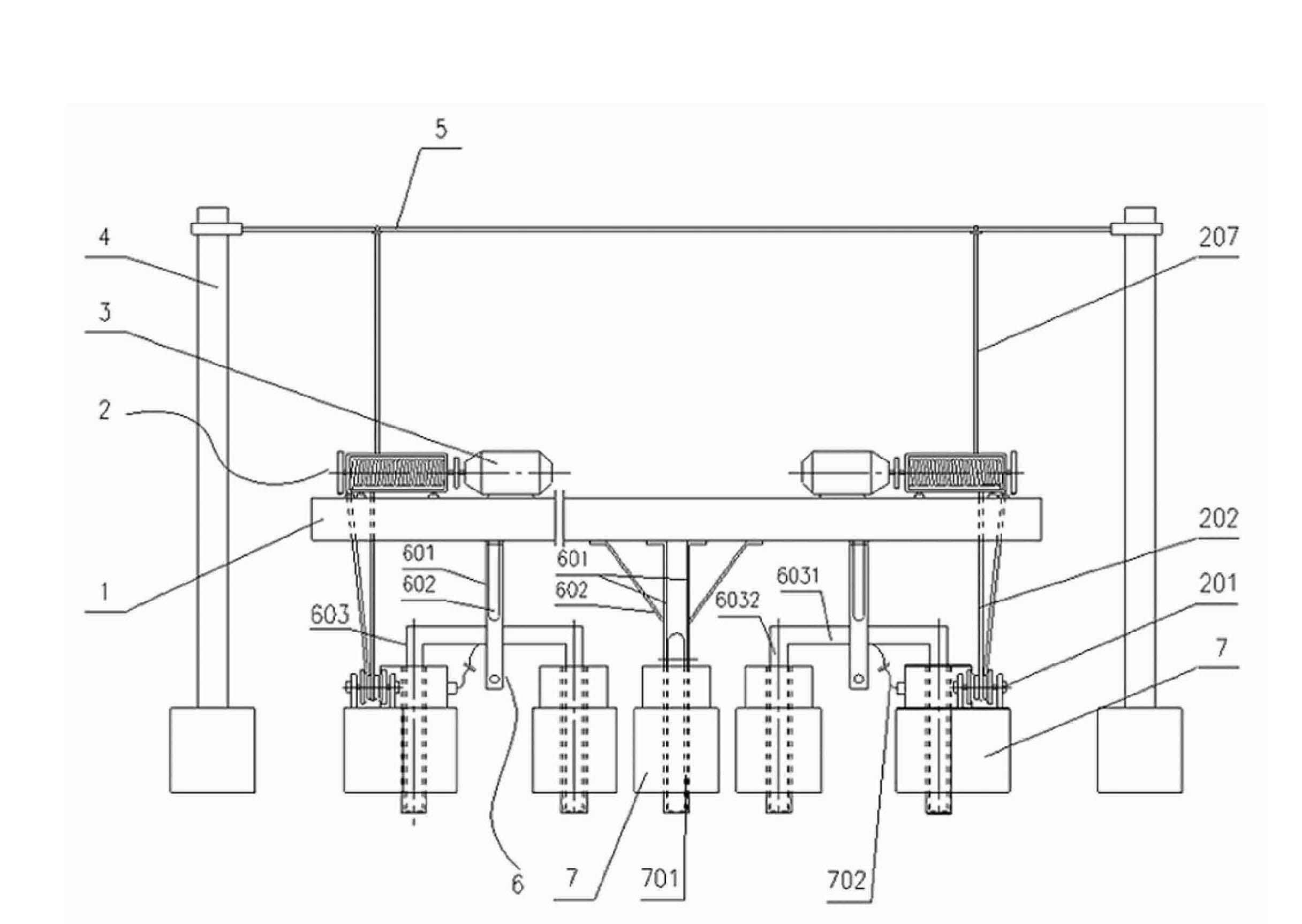 Large-scale energy-accumulating floating type wave power-generating device