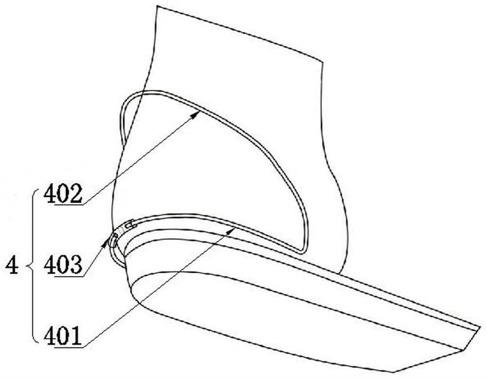 Pedal shoe with built-in keel structure