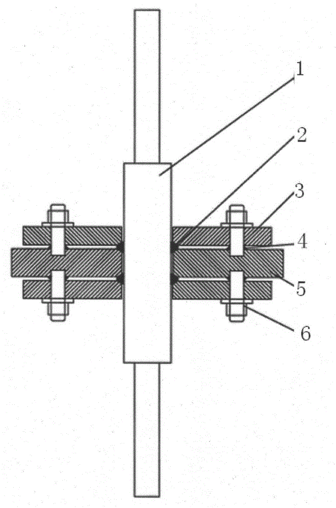 Low-voltage high-current conducting bar fixing mode of electric furnace transformer