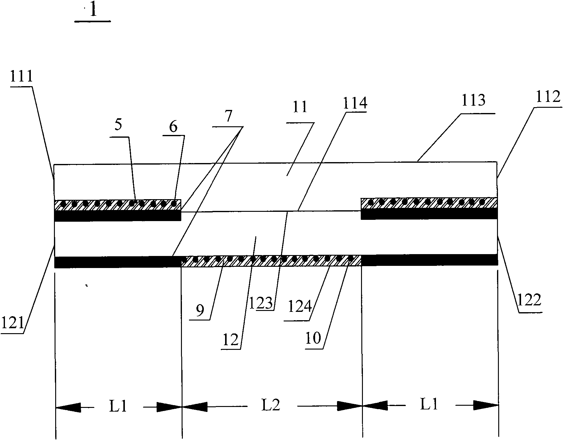 Light guide plate component and backlight device