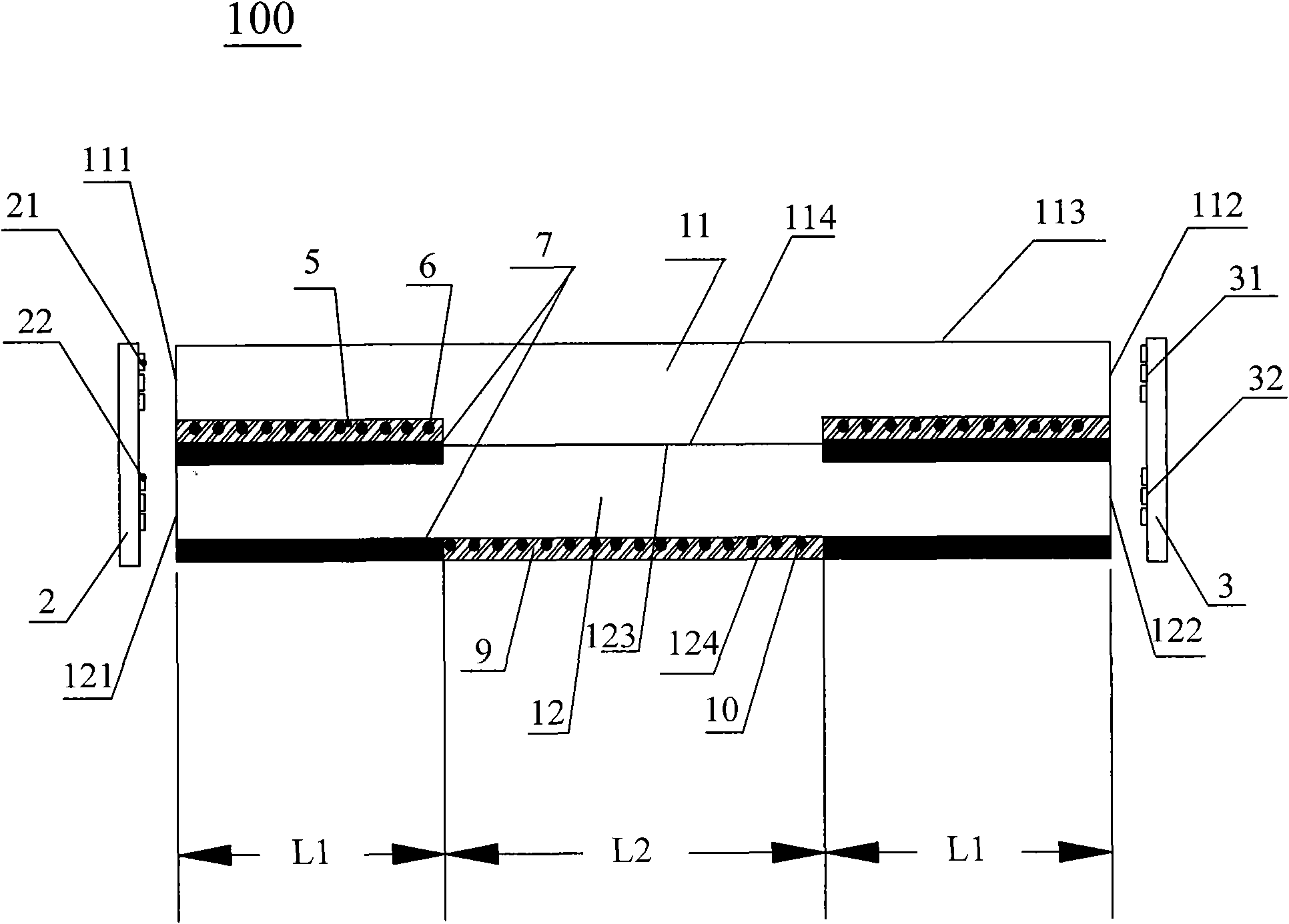 Light guide plate component and backlight device