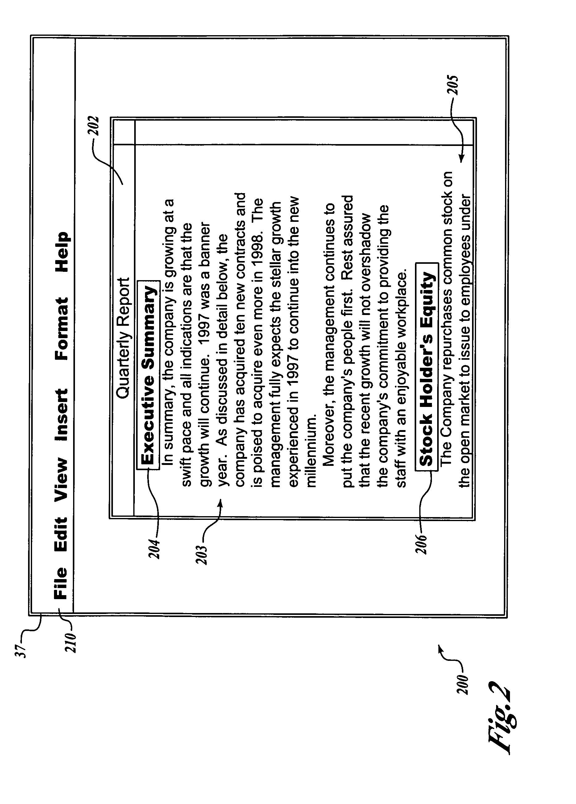 System and method for updating a table-of-contents in a frameset