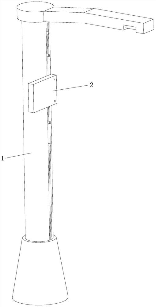 Lamp post system adopting groove mounting structure
