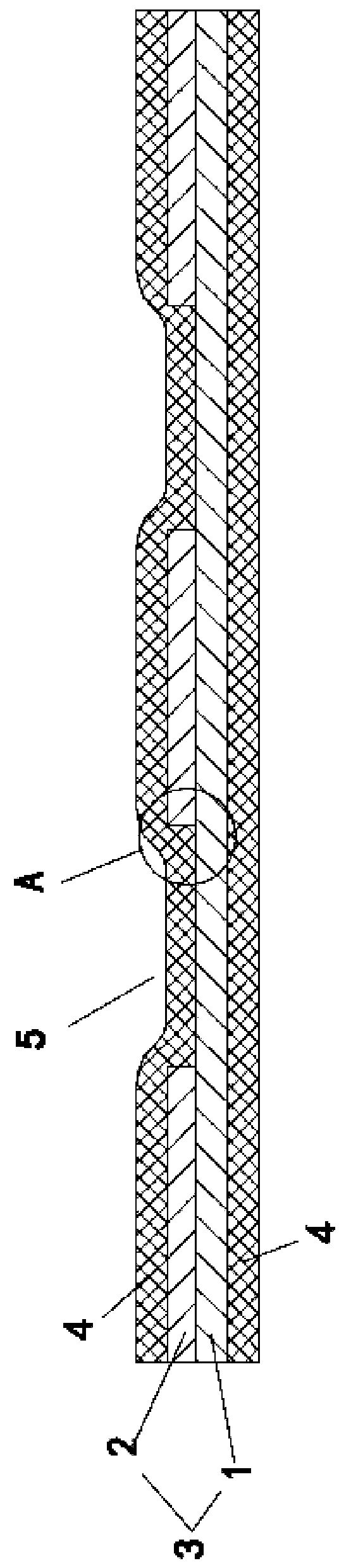 Direct dry-film adhering process for hollowed-out region of hollowed-out flexible circuit board