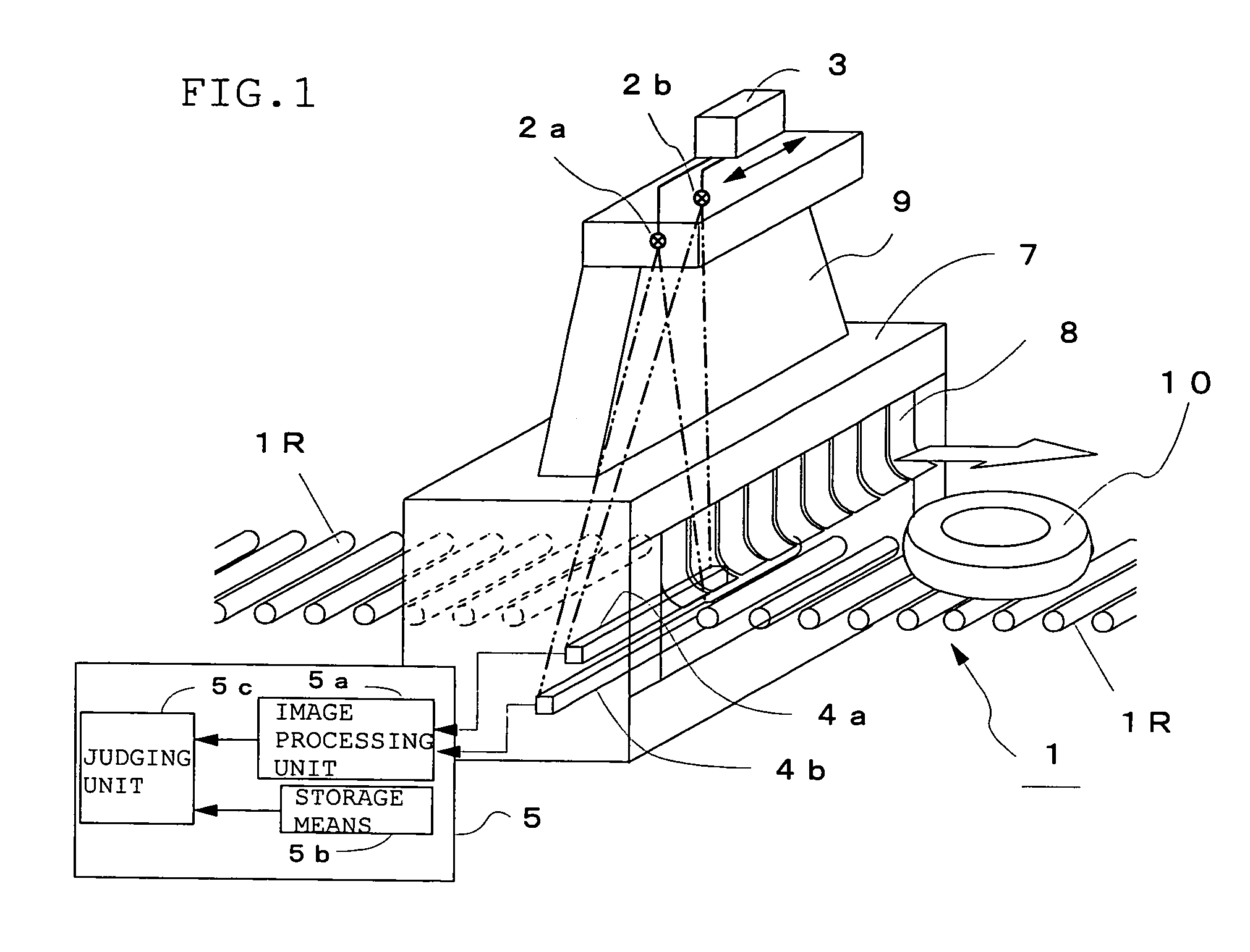 Method and device for X-ray inspection of tire