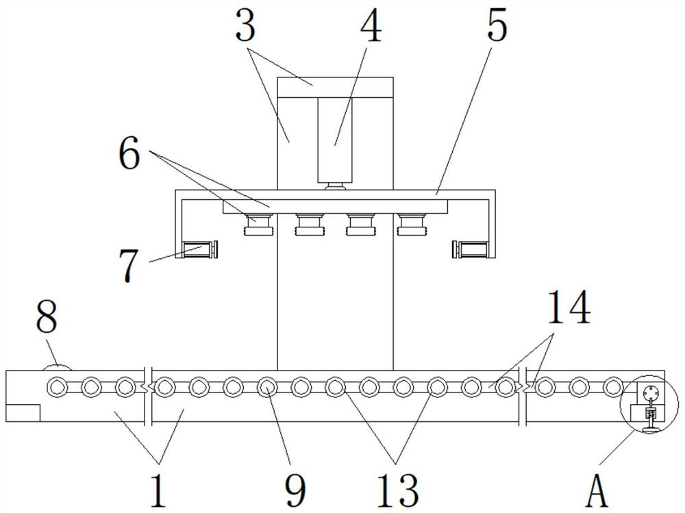 A cylinder main oil channel hole detection device