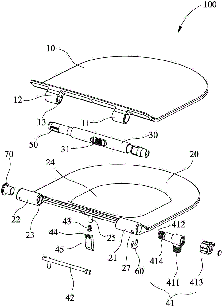 Toilet bowl lid with spray washing device