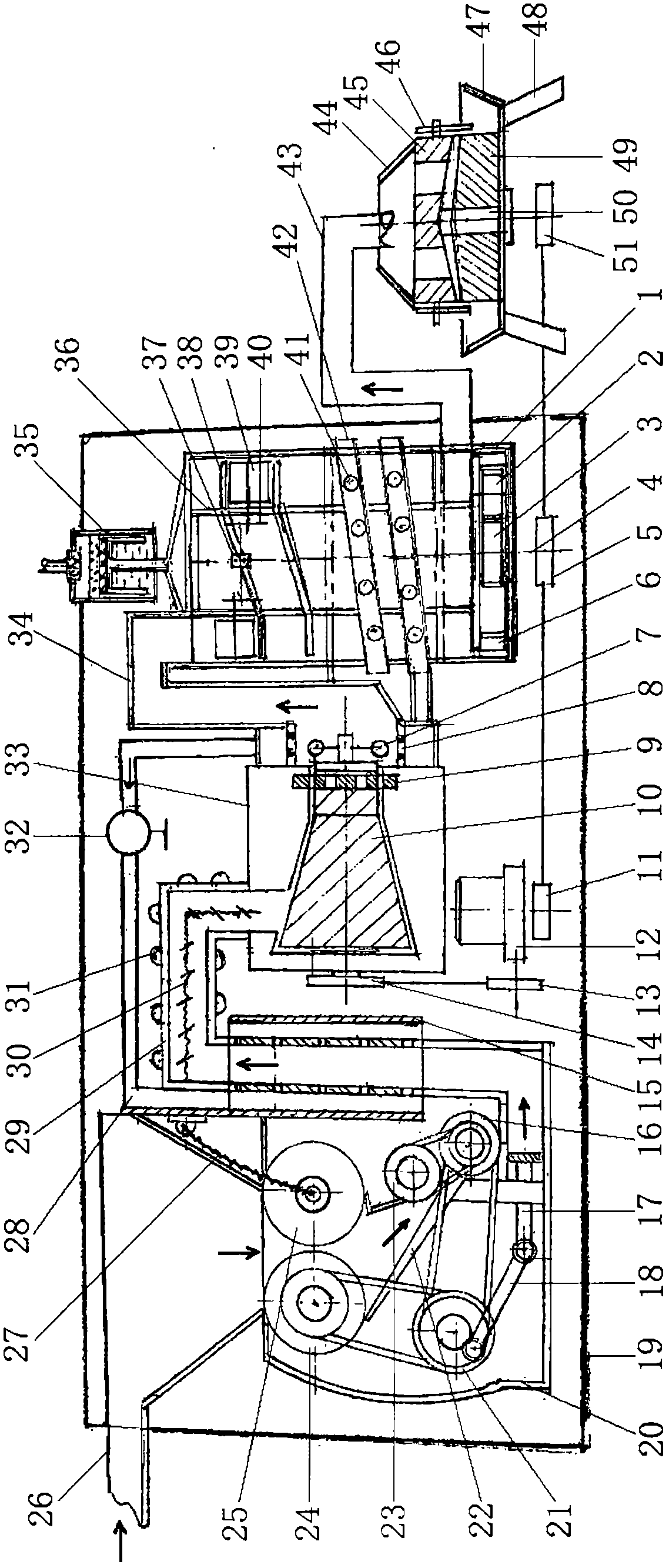 Device for converting garbage mixed waste plastic into regenerated compound fertilizer