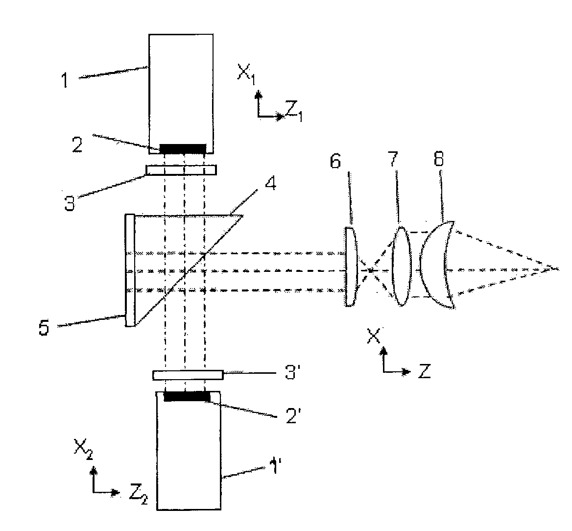 Large power beam coupled semiconductor laser