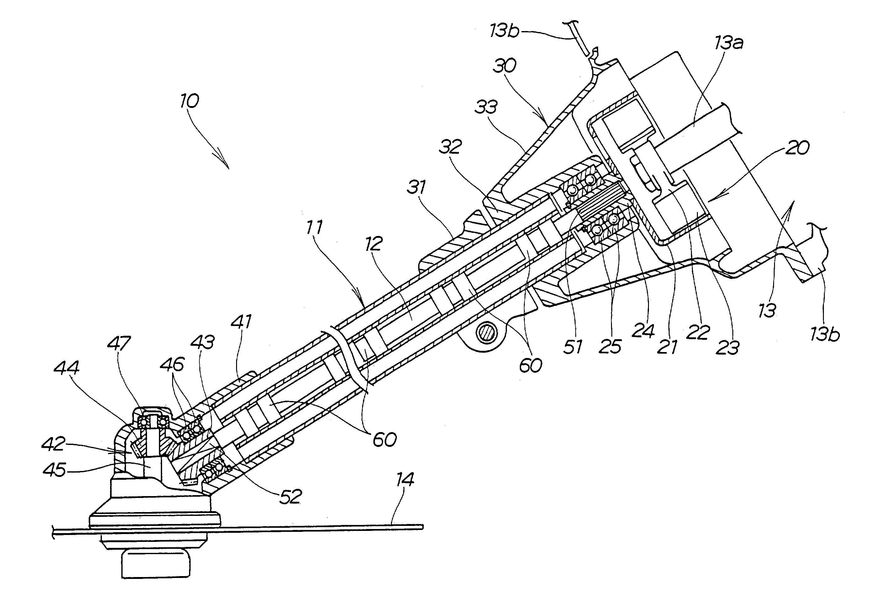 Drive shaft for use in portable working machine
