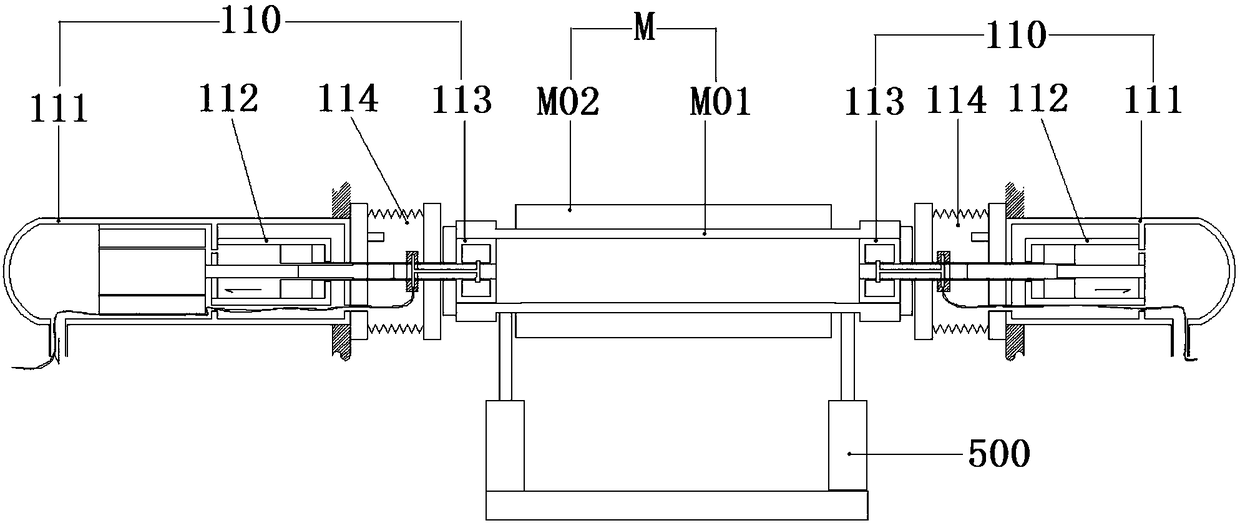 Winding and unwinding mechanism and roll-to-roll film processing device