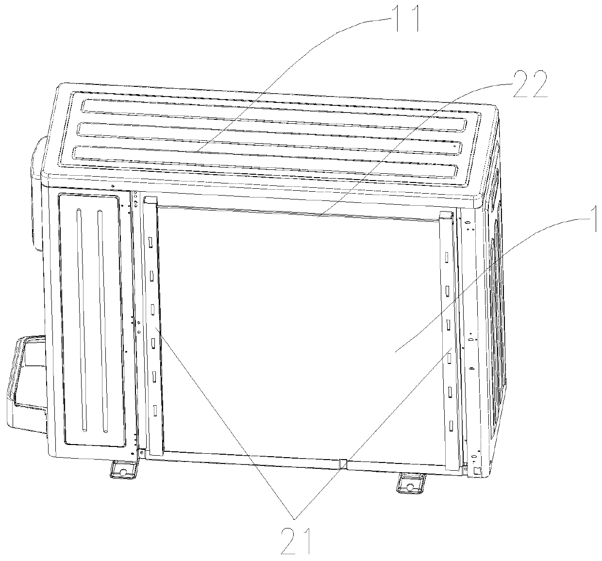 Self-cleaning device for outdoor heat exchanger of air conditioner, air conditioner and control method