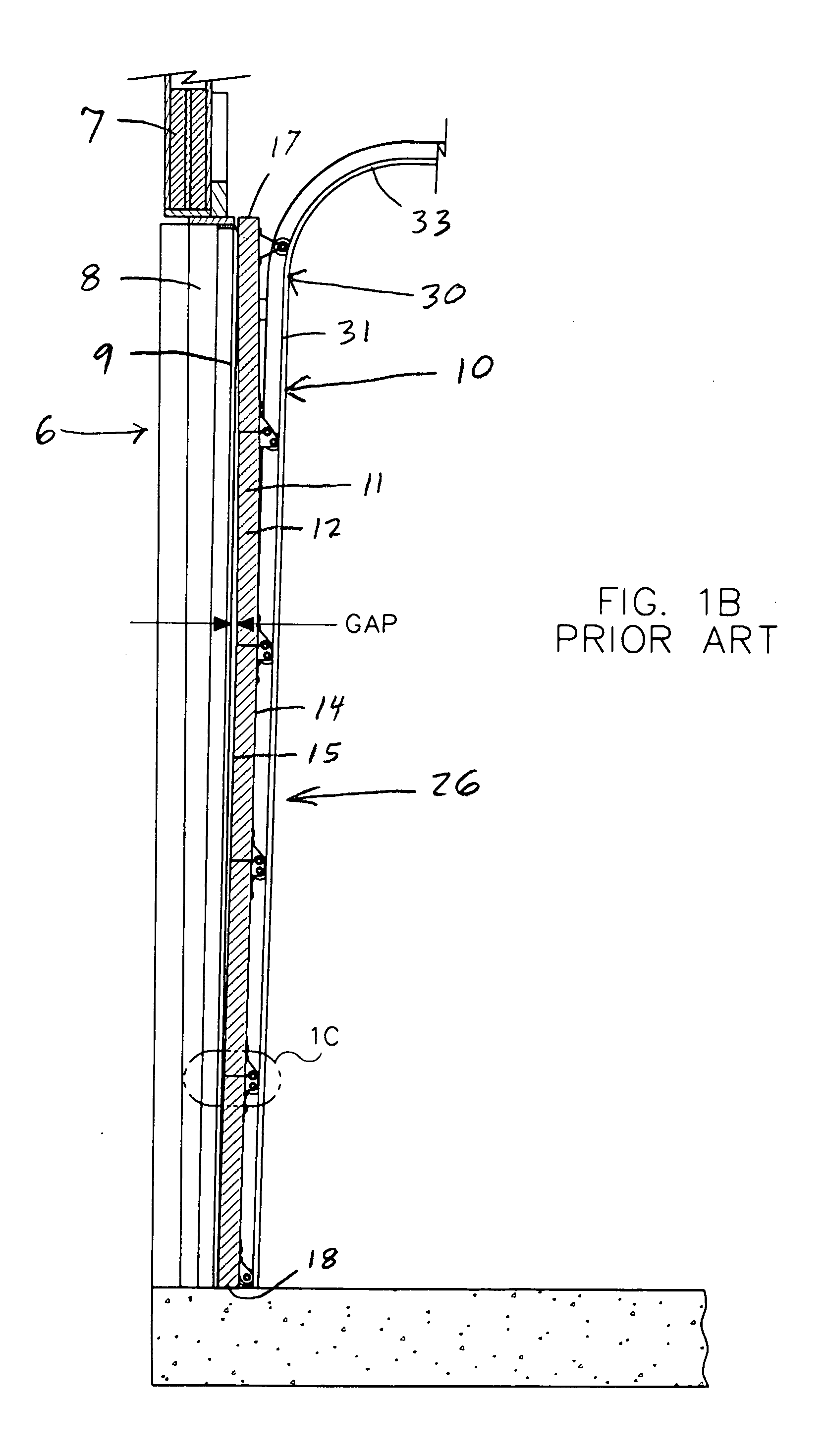 Overhead door with spring-loaded roller hinges