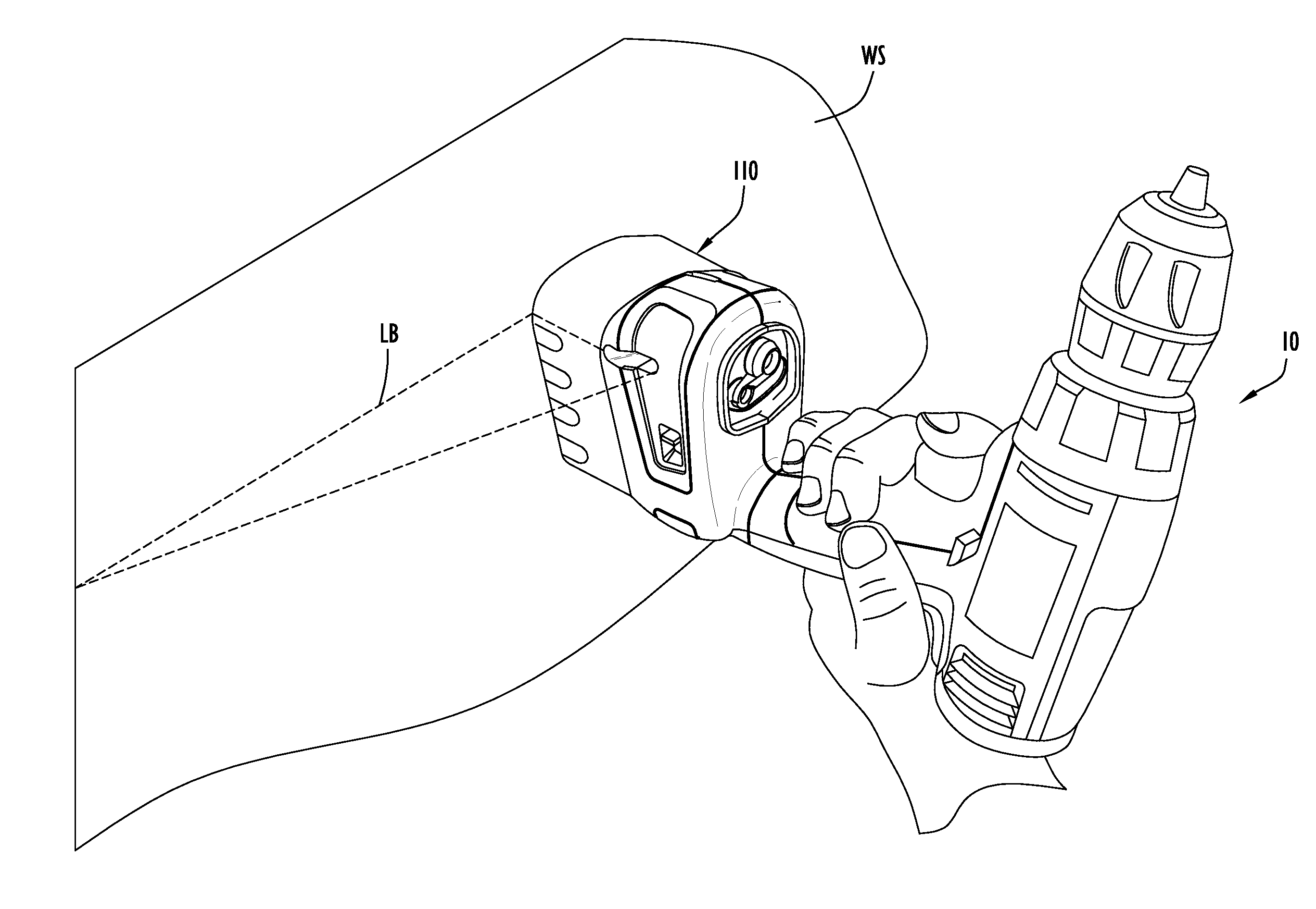 Tool Incorporating a Light Line Generating Device