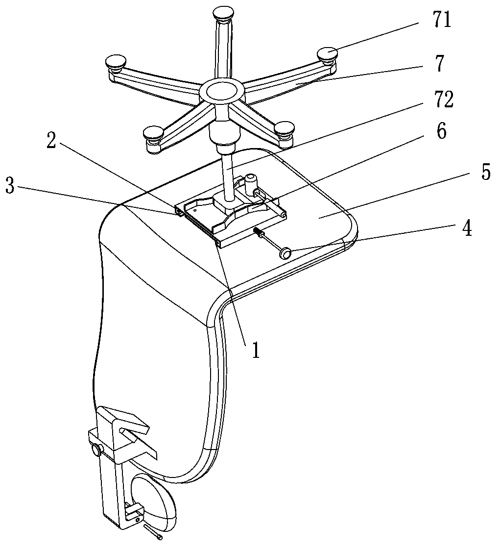 Improved chair structure with sliding device