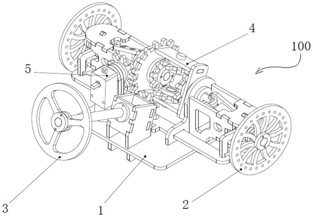 Model assembly for differential mechanism and model