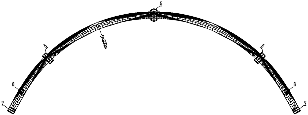 A curved cable-stayed bridge with multiple inclined main pylons