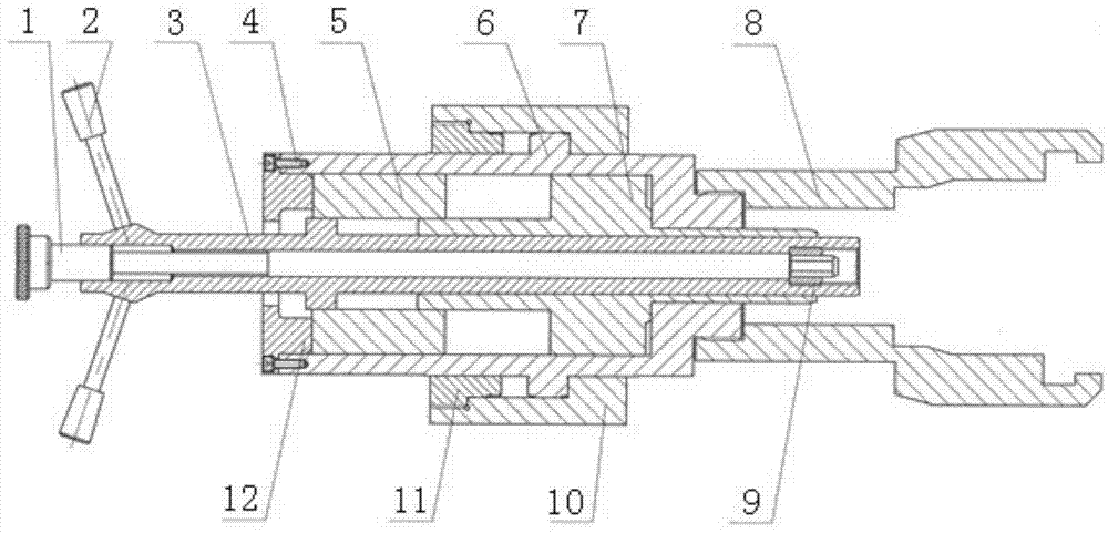 Combined hydraulic cylinder roller disassembling mechanism