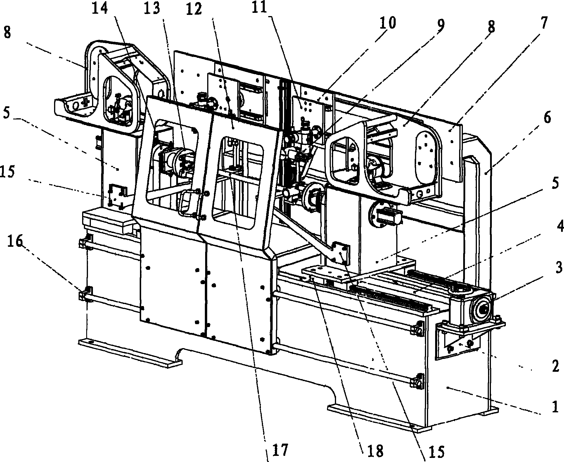 An intersecting line circular seam welding device