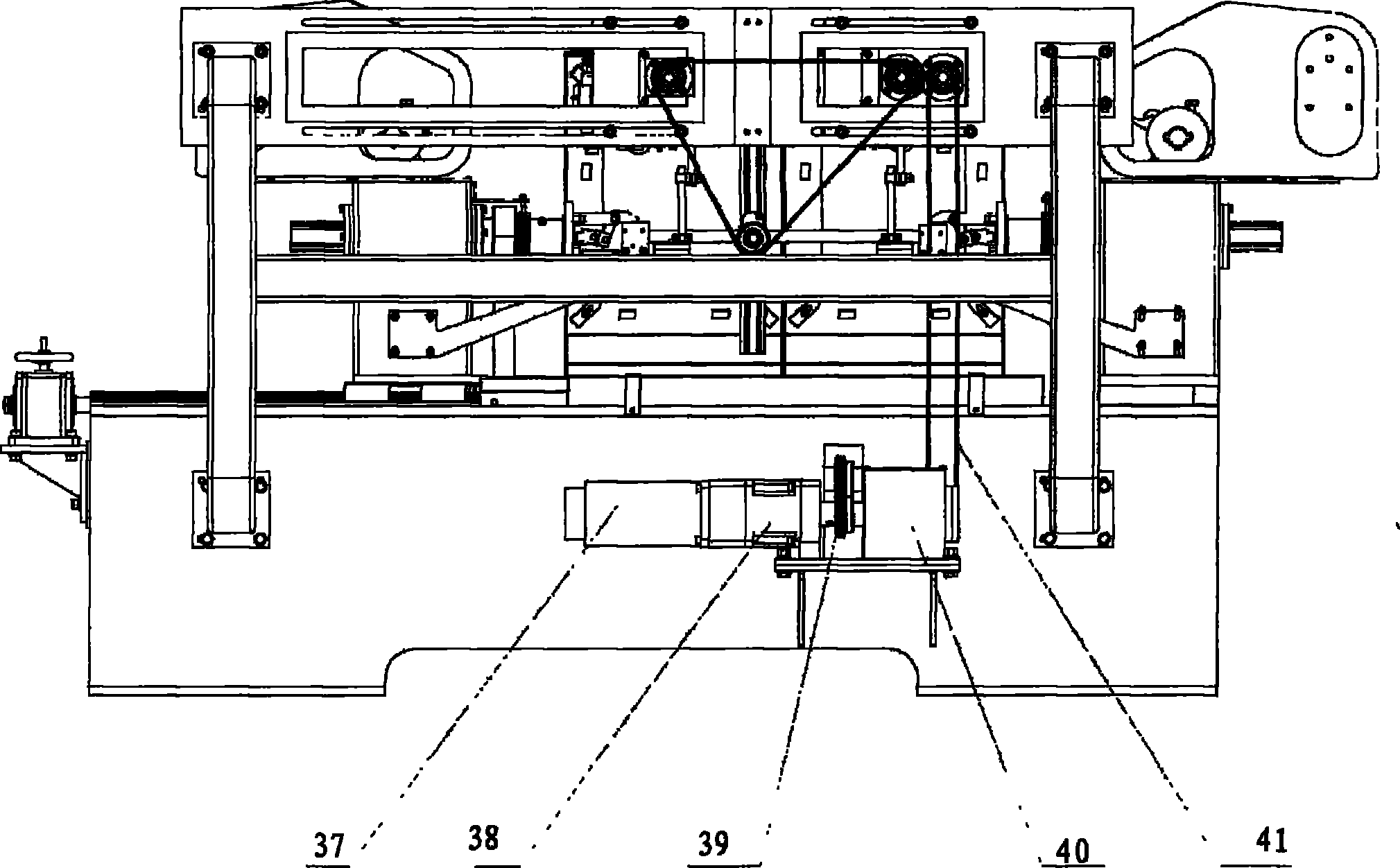 An intersecting line circular seam welding device