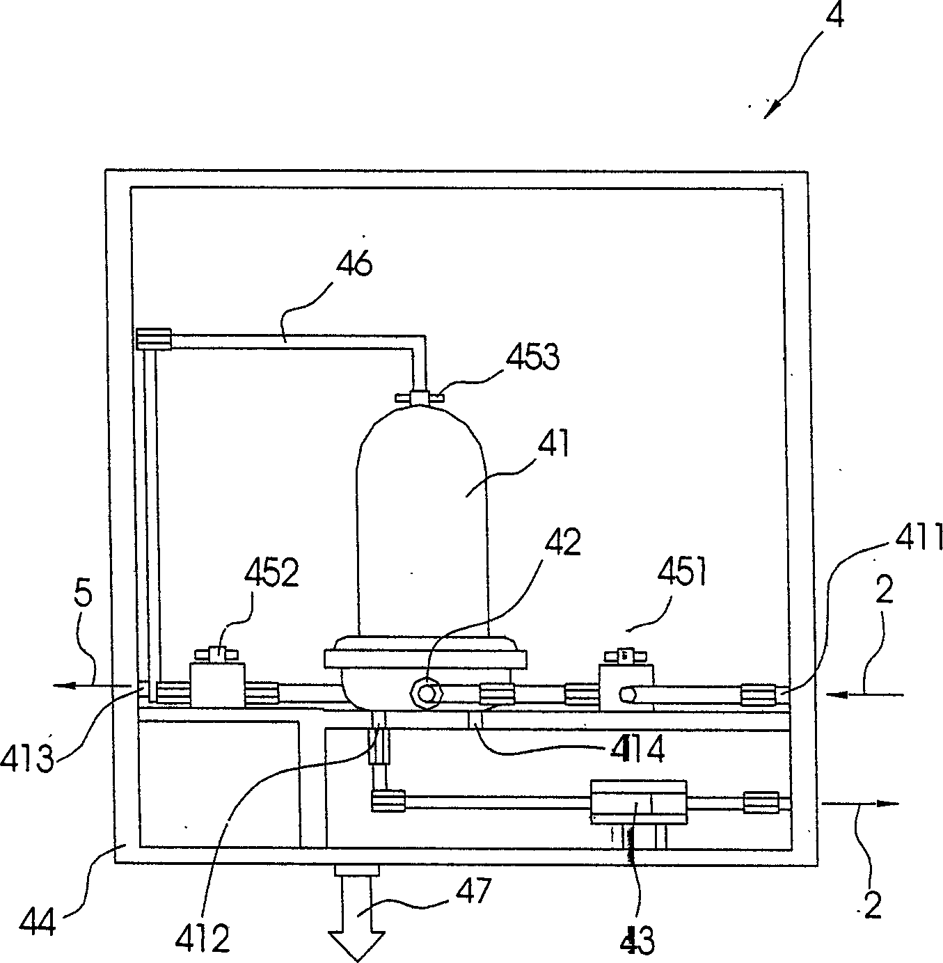Grinding liquid reusing device and system thereof