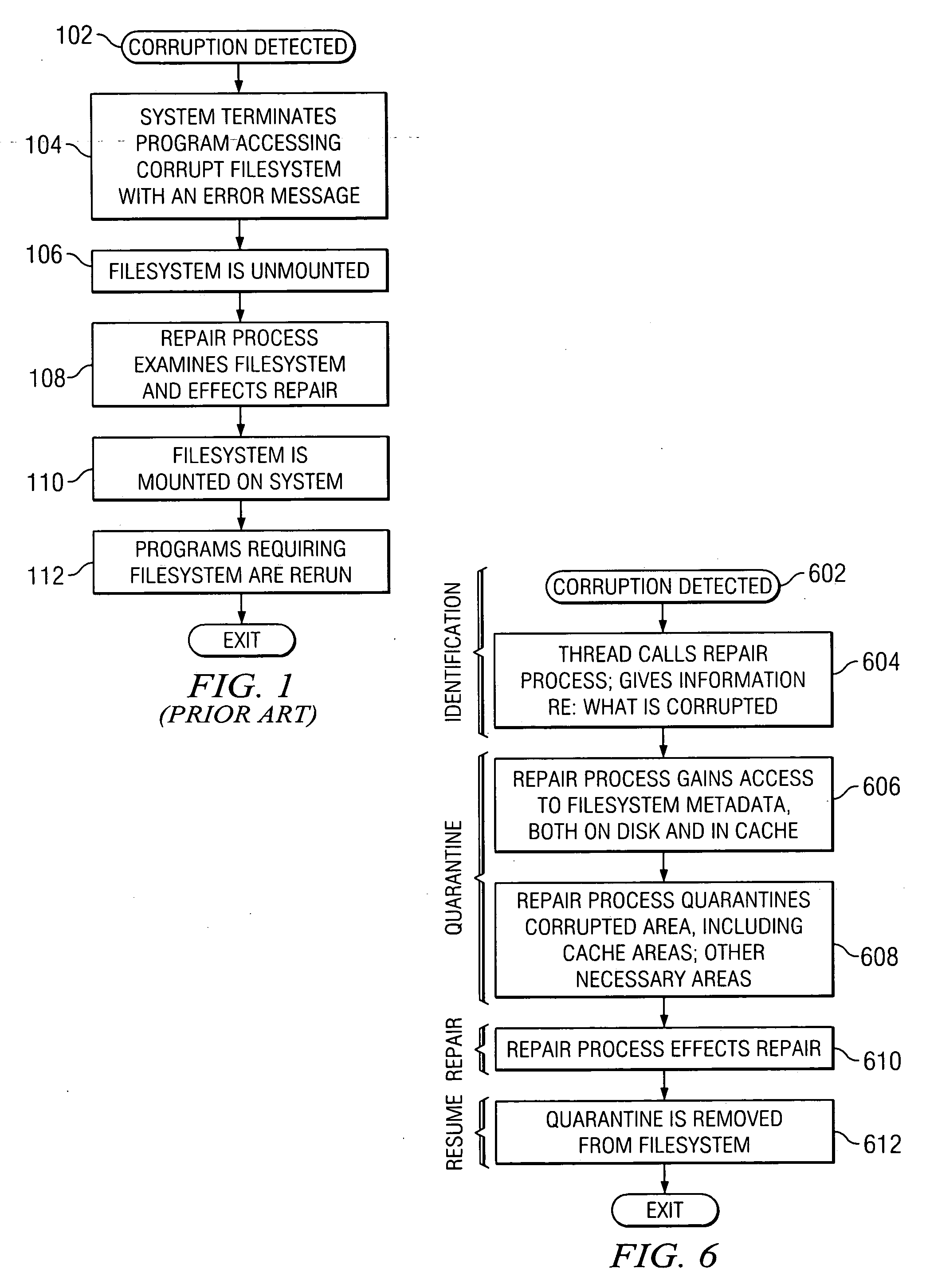 Autonomic filesystem recovery