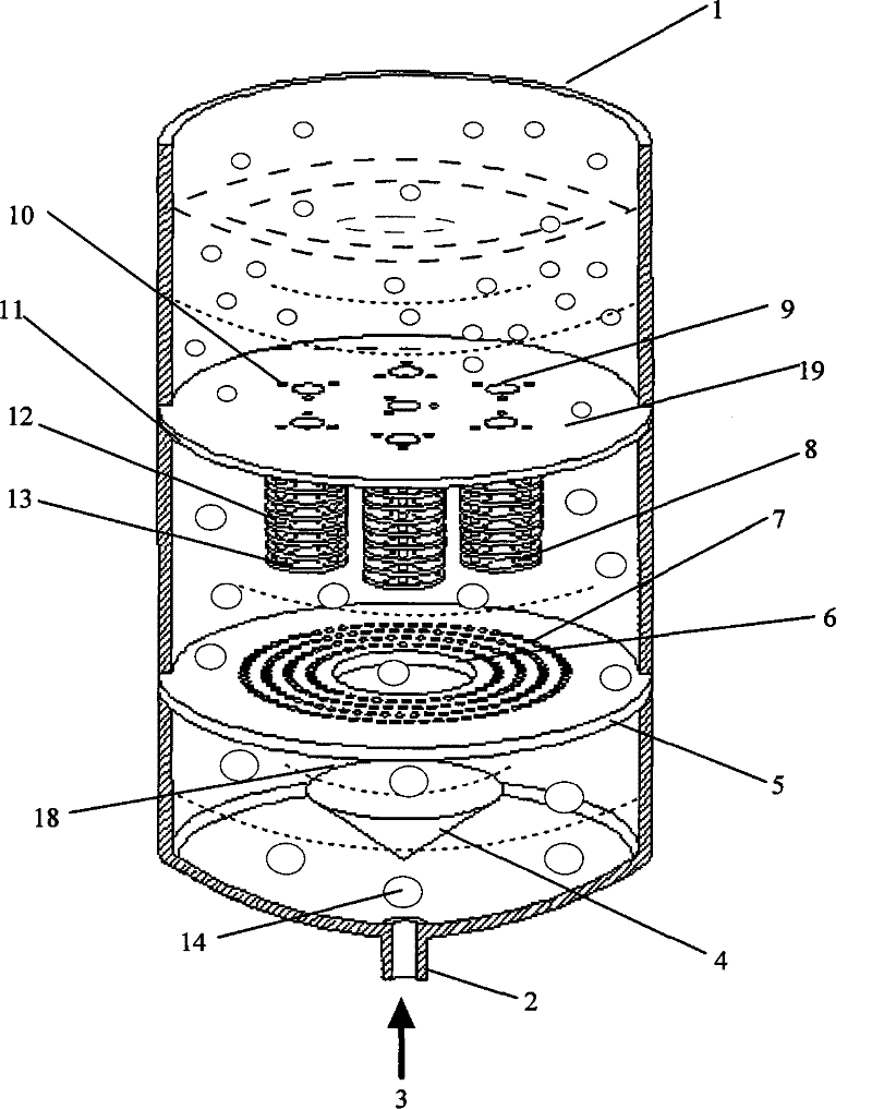 Up-flow reactor and application thereof